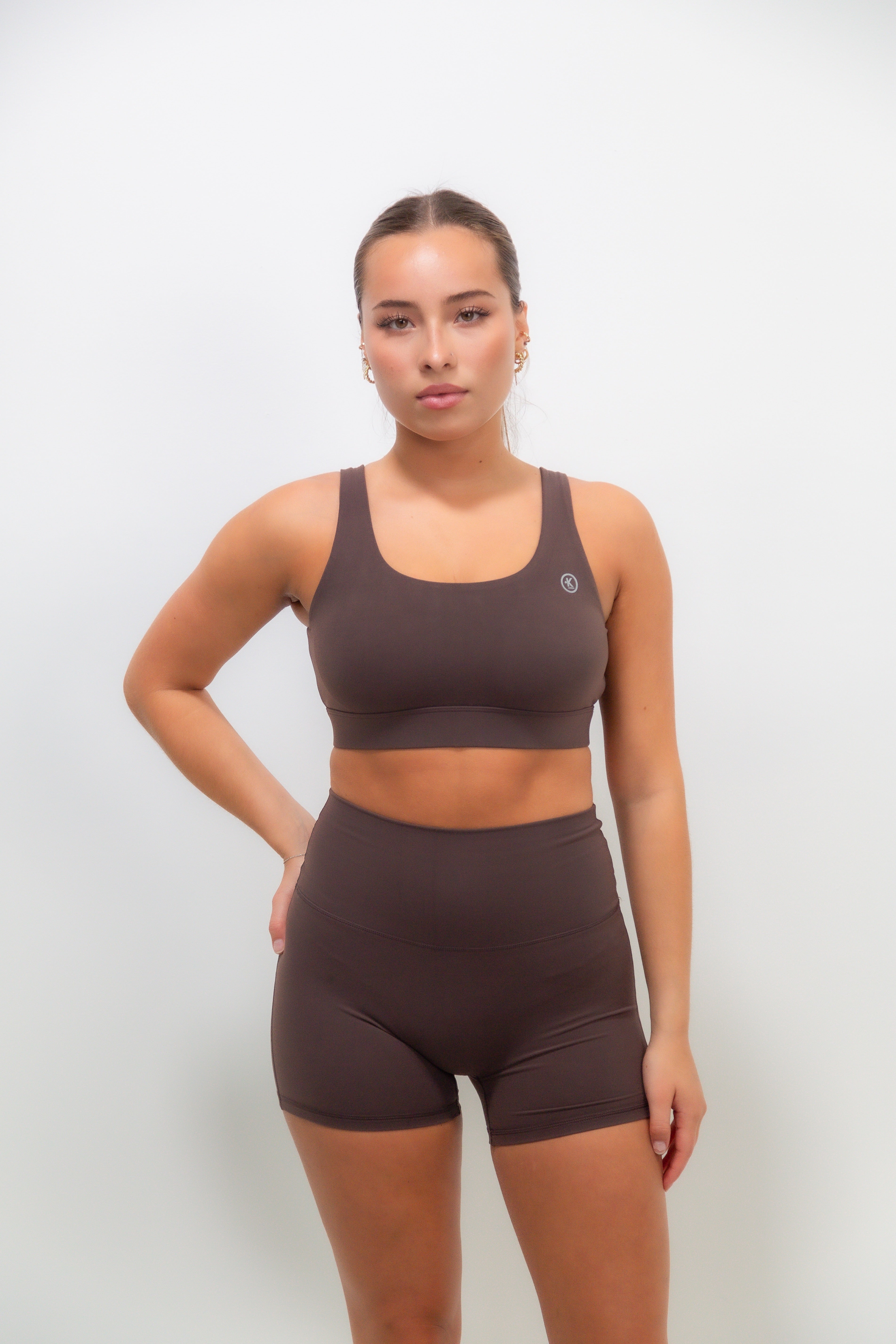 I Am Beautifully Radiant Quick-Dry Butter Coffee Brown Short